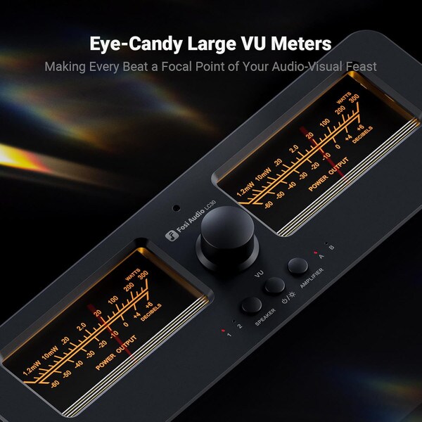 Main product image for Fosi Audio LC30-B Speaker Selector with Black VU Meters235-270